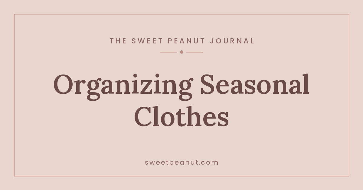 Organizing Costumes and Seasonal Clothes