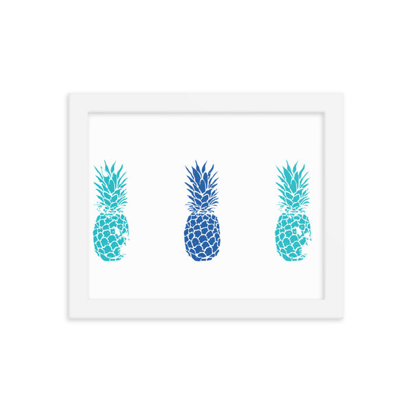 Three Pineapples Framed Print