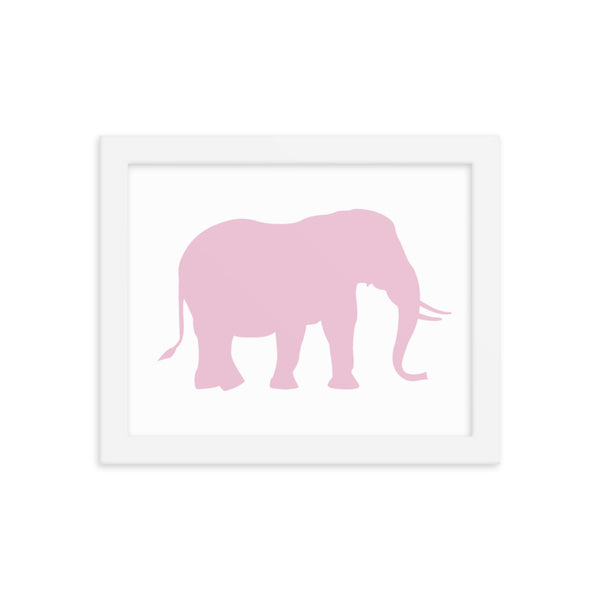 Pink Elephant Framed Print