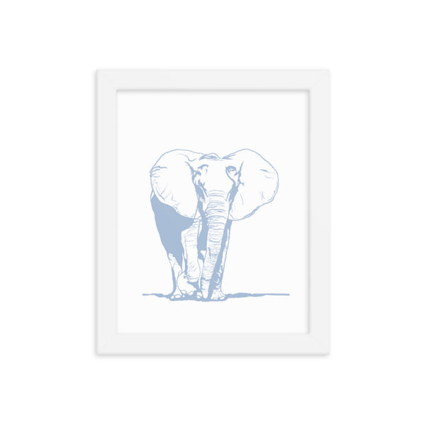 Blue Elephant Framed Print