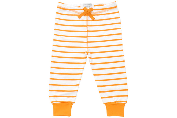 cozy pants in orange marseille stripe