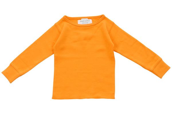 orange long sleeve shirt