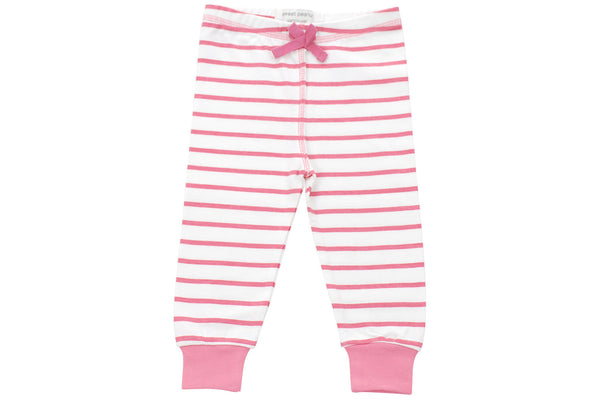 cozy pants in pink marseille stripe