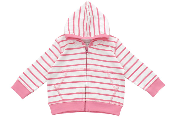 hoodie in pink marseille stripe