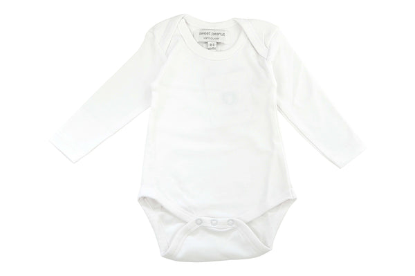 long sleeve onesie in white